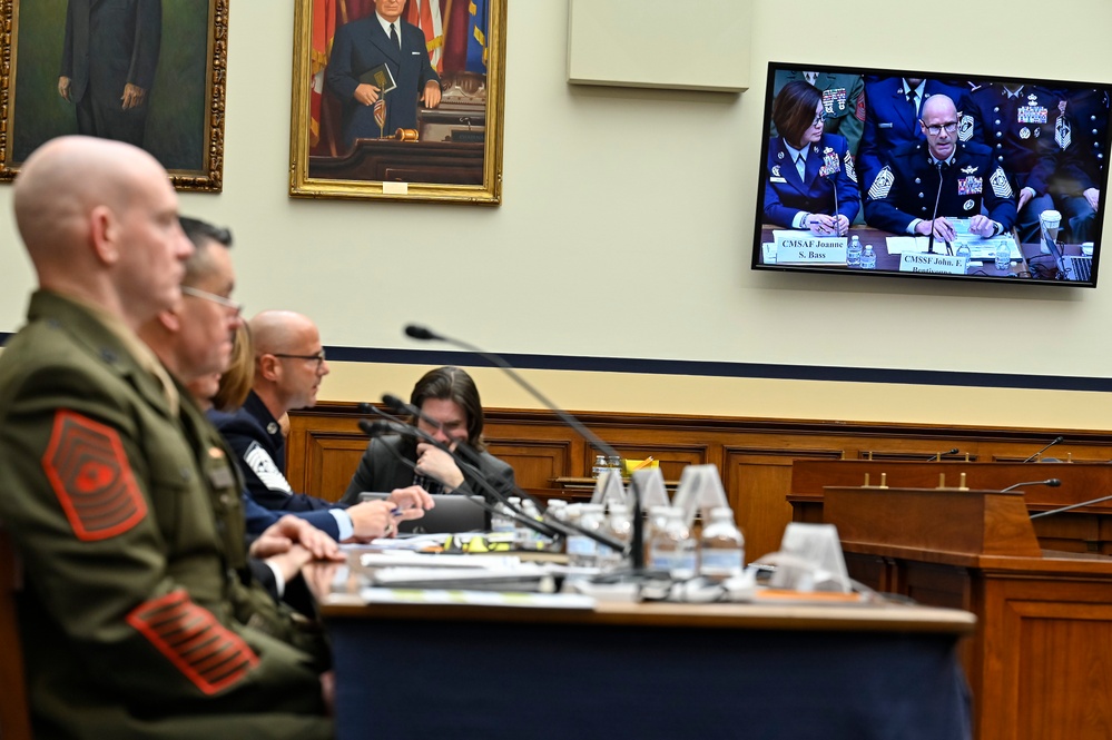 CMSAF Bass, CMSSF Bentivegna testify at HASC QoL Panel