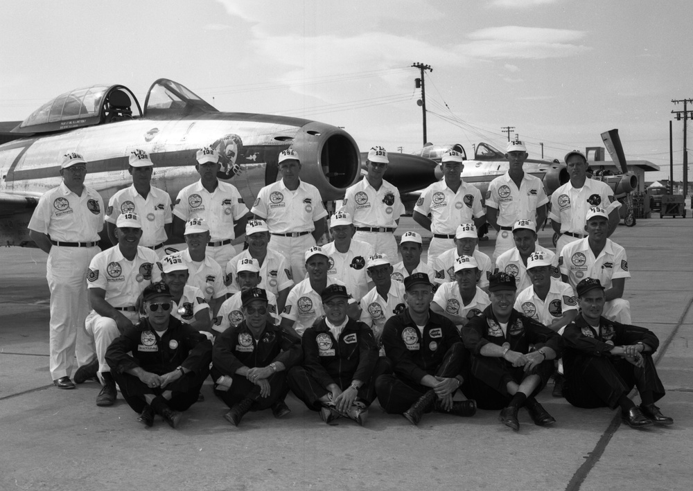ANG F-84 1956 Gunnery competition team Nellis AFB