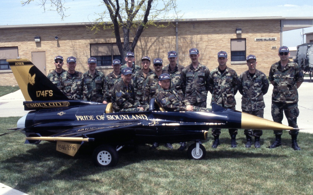 185th FW organizational hats with a mini F-16