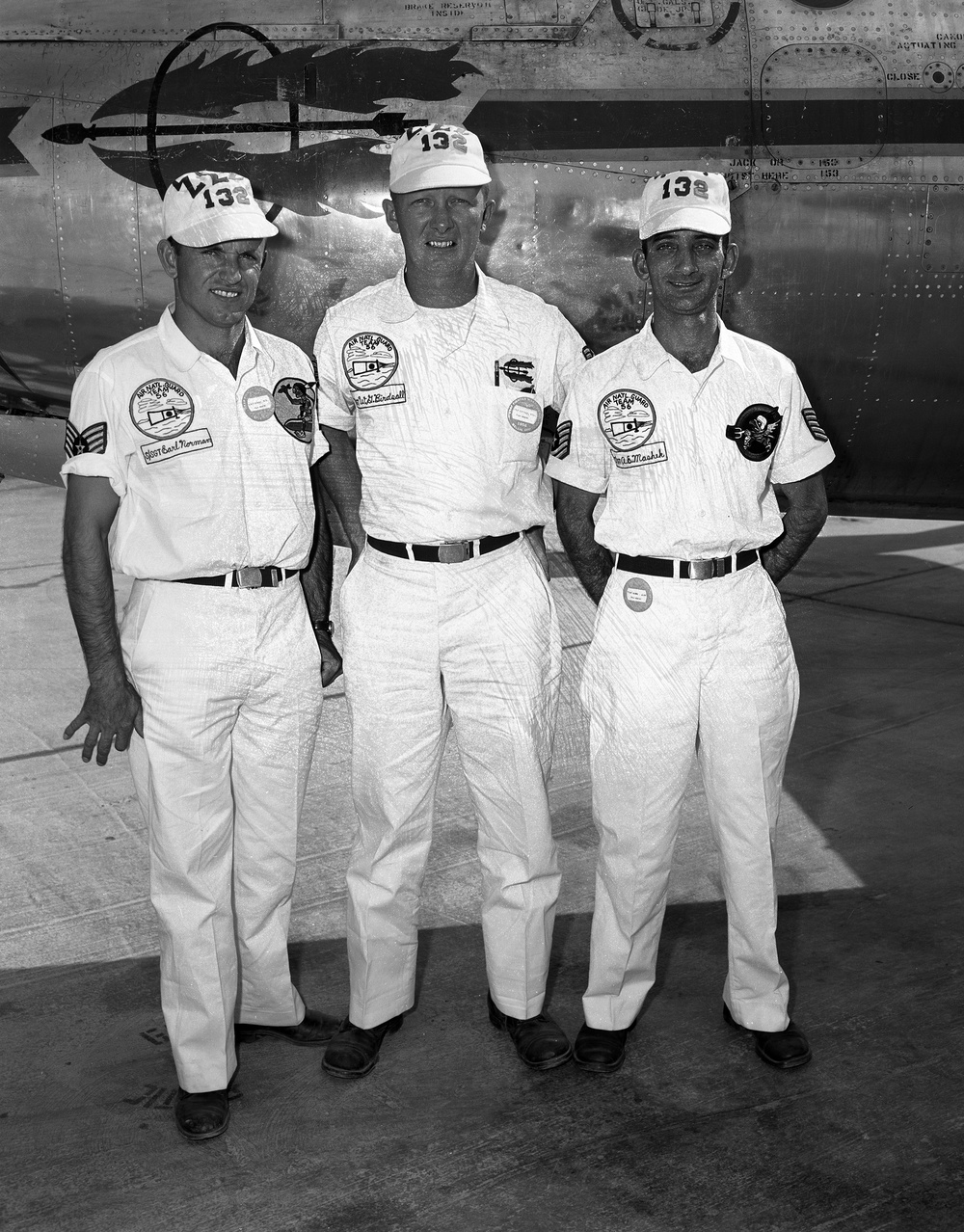 ANG F84 members at Nellis Fighter Weapons meet 1956