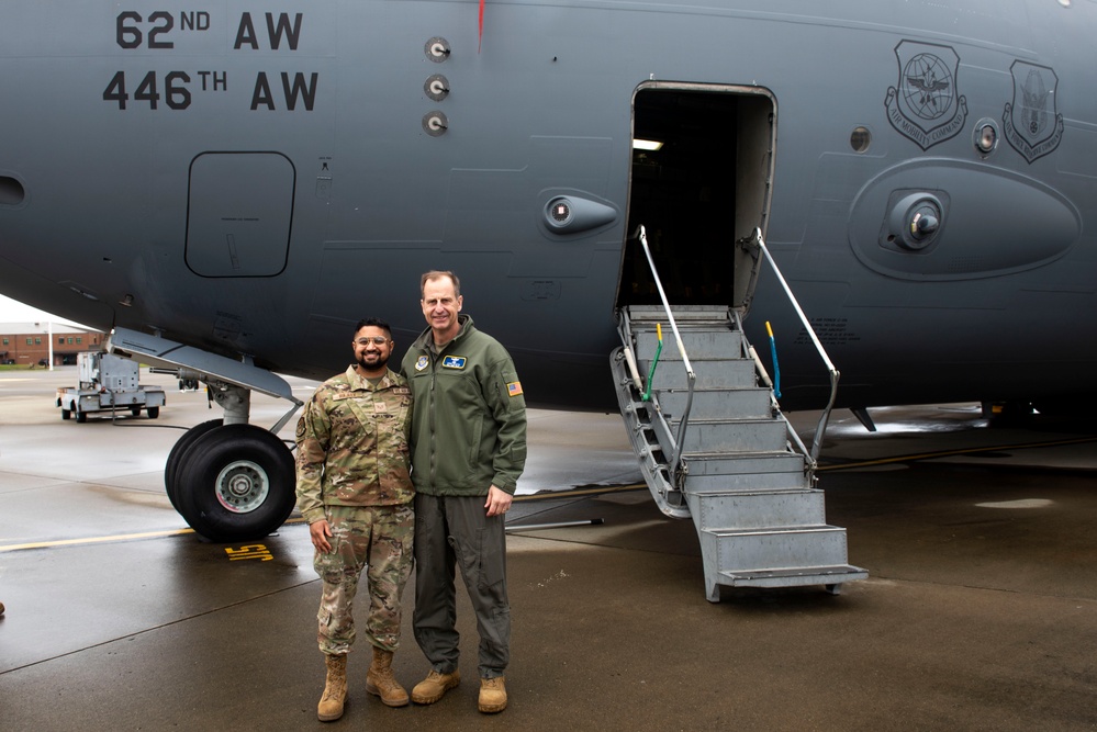 Maj. Gen. Corey Martin visits JBLM