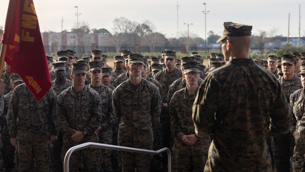 Marine Forces Reserve conducts battalion formation