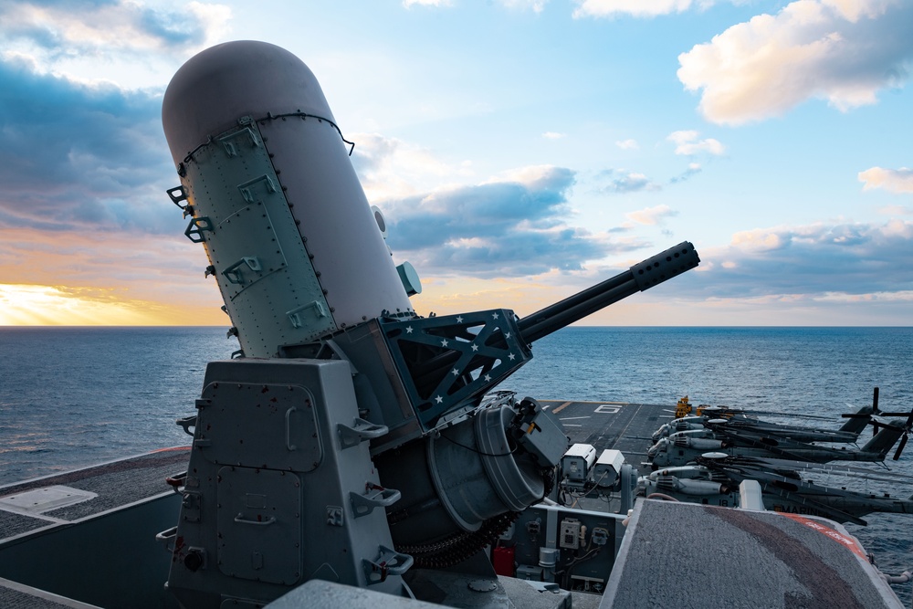 USS America Test-Fires Its Close-In Weapon System