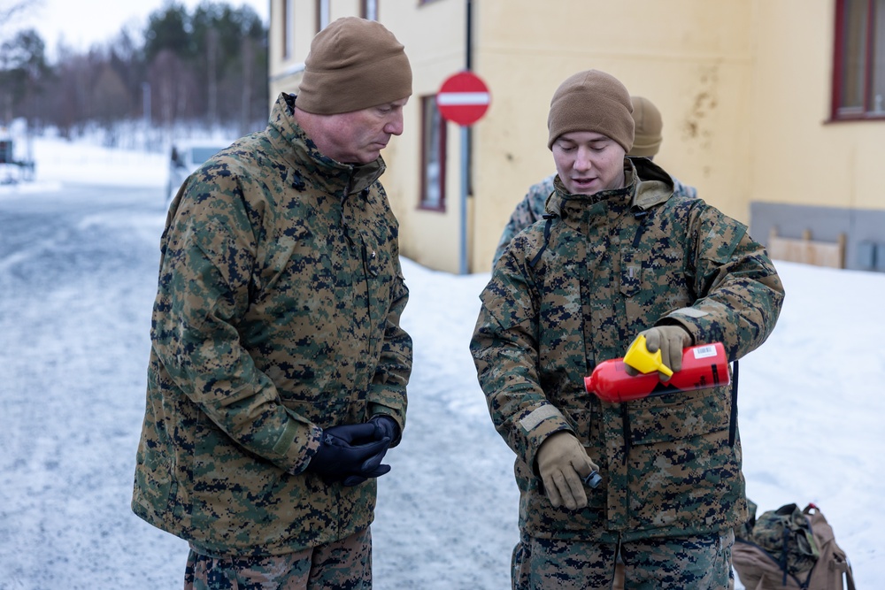 Brig. Gen. Michael E. McWilliams, Commanding General of 2nd Marine Logistics Group Visits CLB-6 In Norway