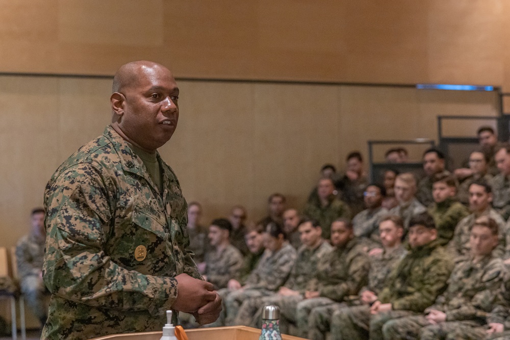 Brig. Gen. Michael E. McWilliams, Commanding General of 2nd Marine Logistics Group Visits CLB-6 In Norway