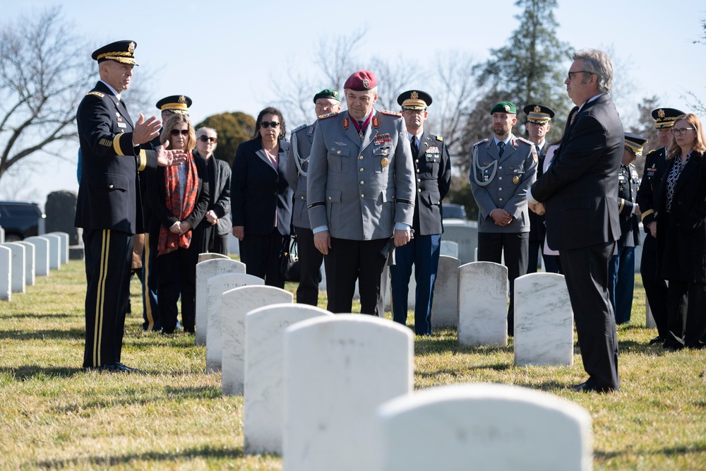 Chief of Staff of the Germany Army Lt. Gen. Alfons Mais Participates in an Army Full Honors Wreath-Laying Ceremony at the Tomb of the Unknown Soldier