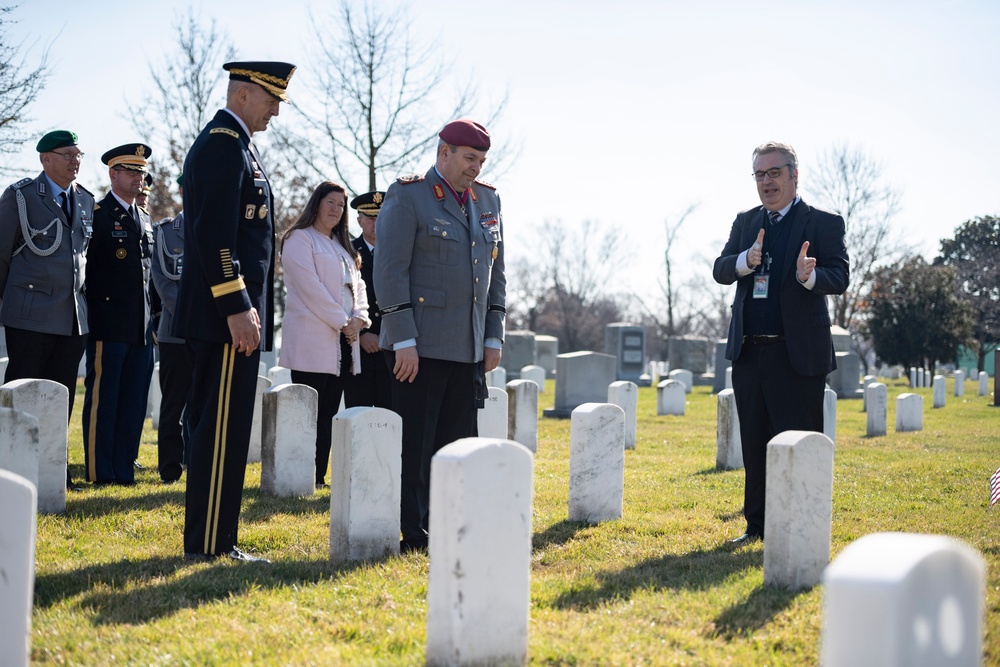 Chief of Staff of the Germany Army Lt. Gen. Alfons Mais Participates in an Army Full Honors Wreath-Laying Ceremony at the Tomb of the Unknown Soldier