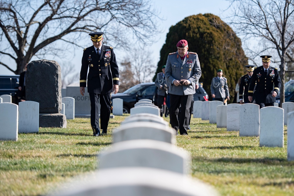 Chief of Staff of the Germany Army Lt. Gen. Alfons Mais Participates in an Army Full Honors Wreath-Laying Ceremony at the Tomb of the Unknown Soldier