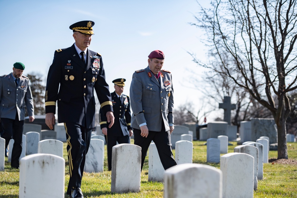 Chief of Staff of the Germany Army Lt. Gen. Alfons Mais Participates in an Army Full Honors Wreath-Laying Ceremony at the Tomb of the Unknown Soldier