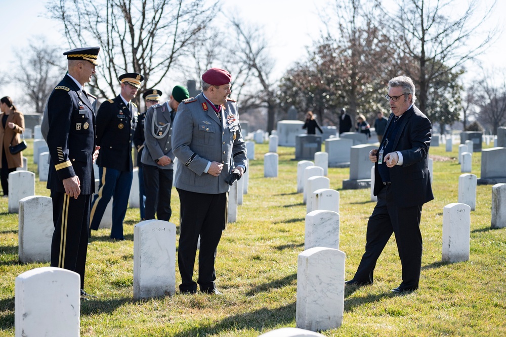 Chief of Staff of the Germany Army Lt. Gen. Alfons Mais Participates in an Army Full Honors Wreath-Laying Ceremony at the Tomb of the Unknown Soldier