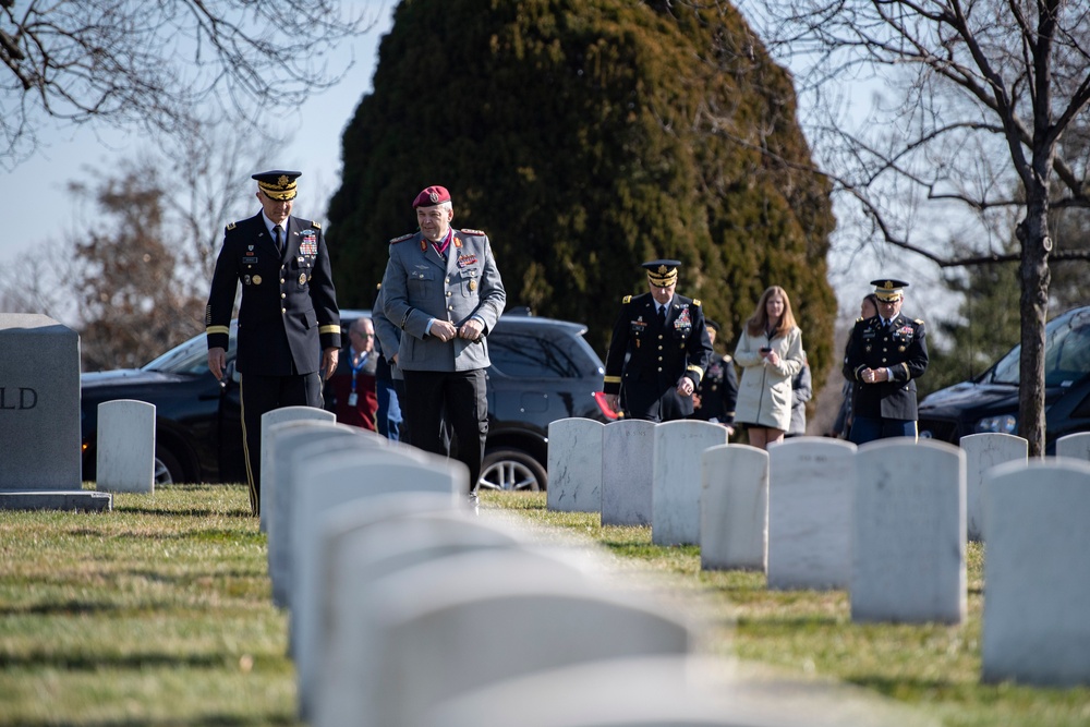 Chief of Staff of the Germany Army Lt. Gen. Alfons Mais Participates in an Army Full Honors Wreath-Laying Ceremony at the Tomb of the Unknown Soldier