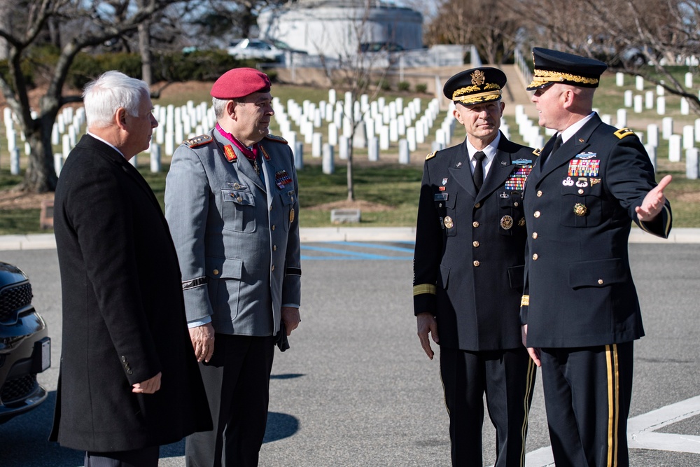 Chief of Staff of the Germany Army Lt. Gen. Alfons Mais Participates in an Army Full Honors Wreath-Laying Ceremony at the Tomb of the Unknown Soldier