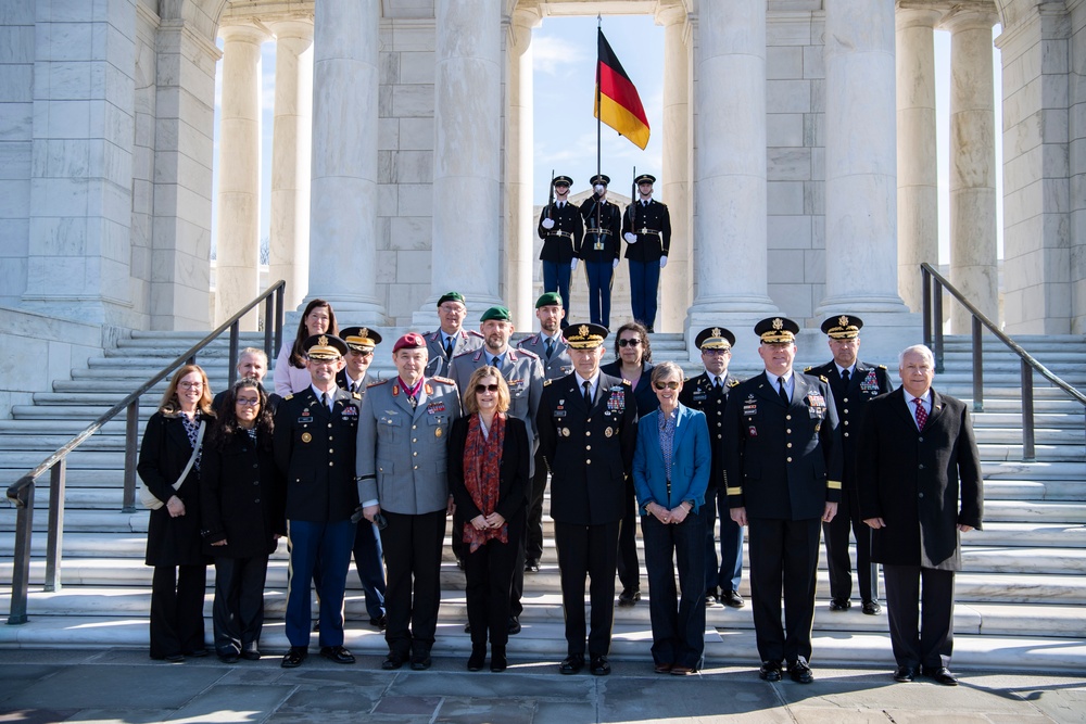 Chief of Staff of the Germany Army Lt. Gen. Alfons Mais Participates in an Army Full Honors Wreath-Laying Ceremony at the Tomb of the Unknown Soldier