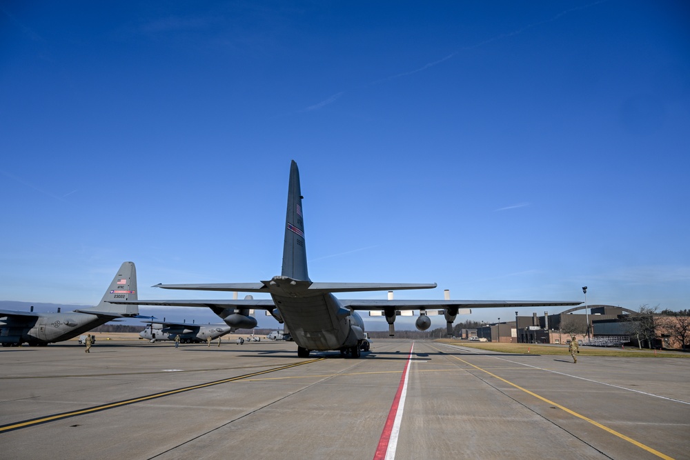 Tail 105 flies away for the final time