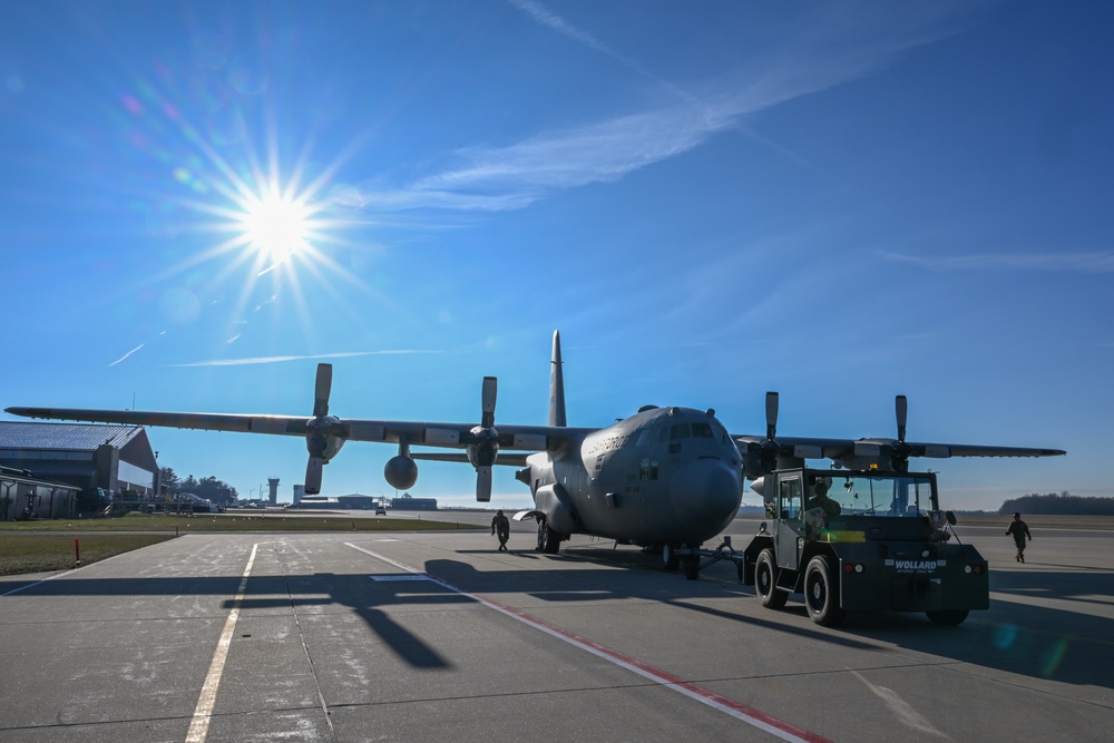 Tail 105 flies away for the final time