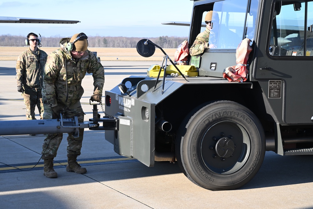 Tail 105 flies away for the final time