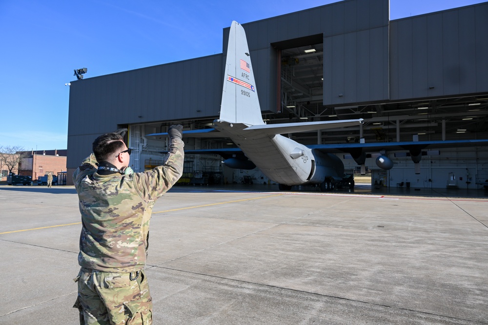 Tail 105 flies away for the final time