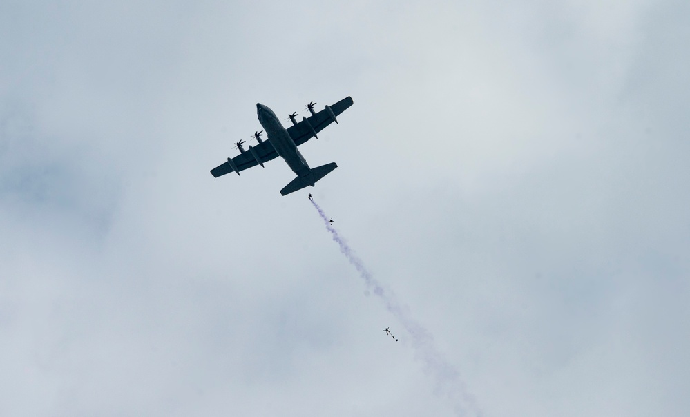 Unified Skies: Air Force and Navy collaboration takes center stage NFL AFC Championship game.