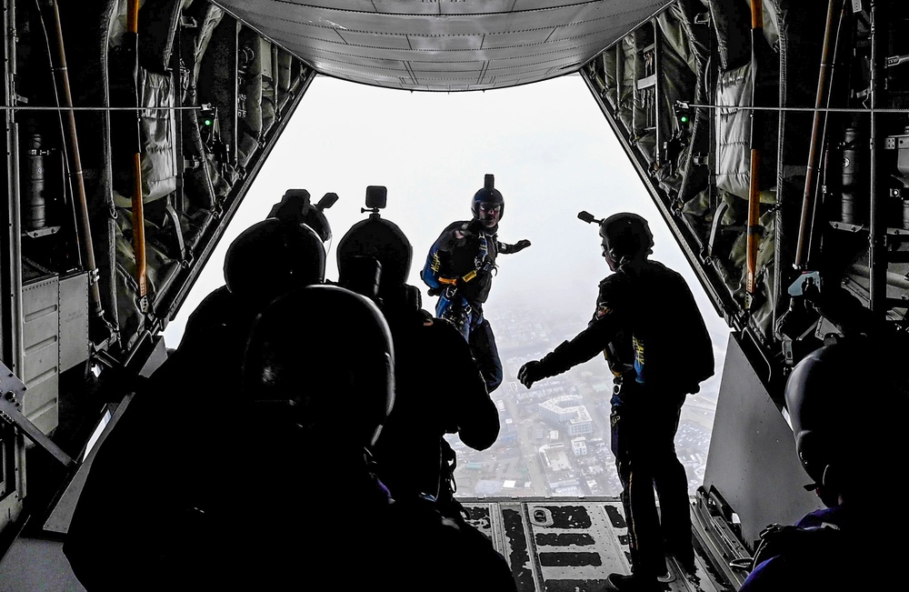 Unified Skies: Air Force and Navy collaboration takes center stage NFL AFC Championship game.