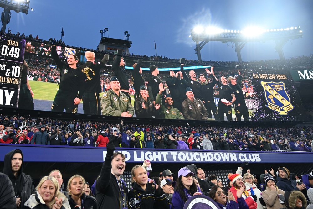 Unified Skies: Air Force and Navy collaboration takes center stage NFL AFC Championship game.