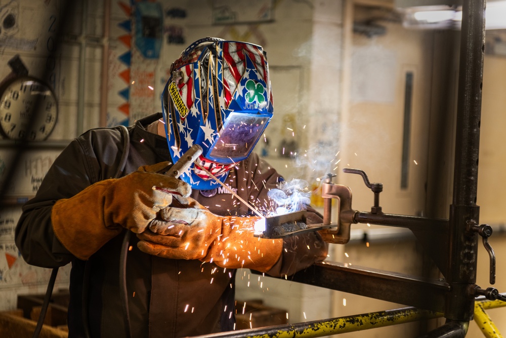 HT “A” School Students Practice Brazing, Welding