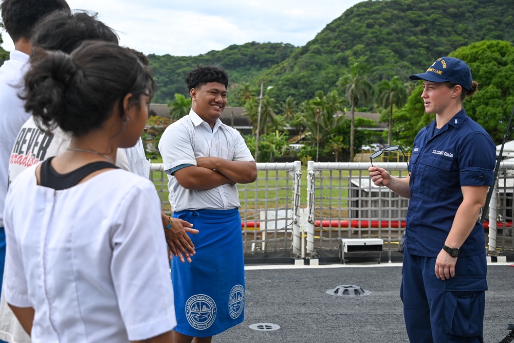 U.S. Coast Guard Cutter Harriet Lane hosts tours, recruiting event in American Samoa