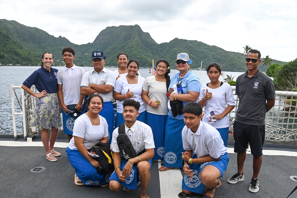 U.S. Coast Guard Cutter Harriet Lane hosts tours, recruiting event in American Samoa