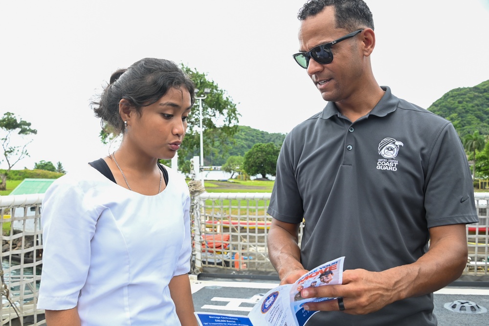 U.S. Coast Guard Cutter Harriet Lane hosts tours, recruiting event in American Samoa