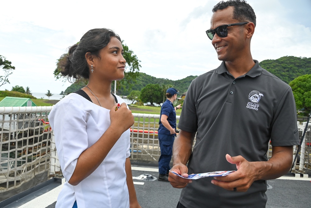 U.S. Coast Guard Cutter Harriet Lane hosts tours, recruiting event in American Samoa