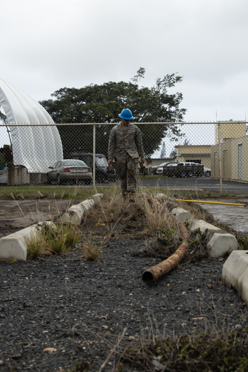 MWSS-174 repairs Hangar 101 parking lot