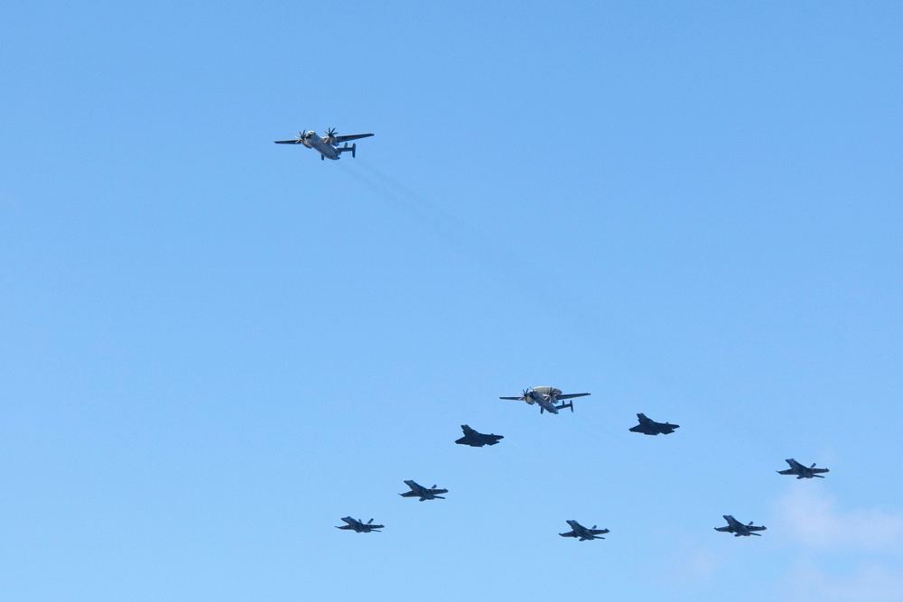 Aircraft Fly in Formation for Multi-Large Deck Event