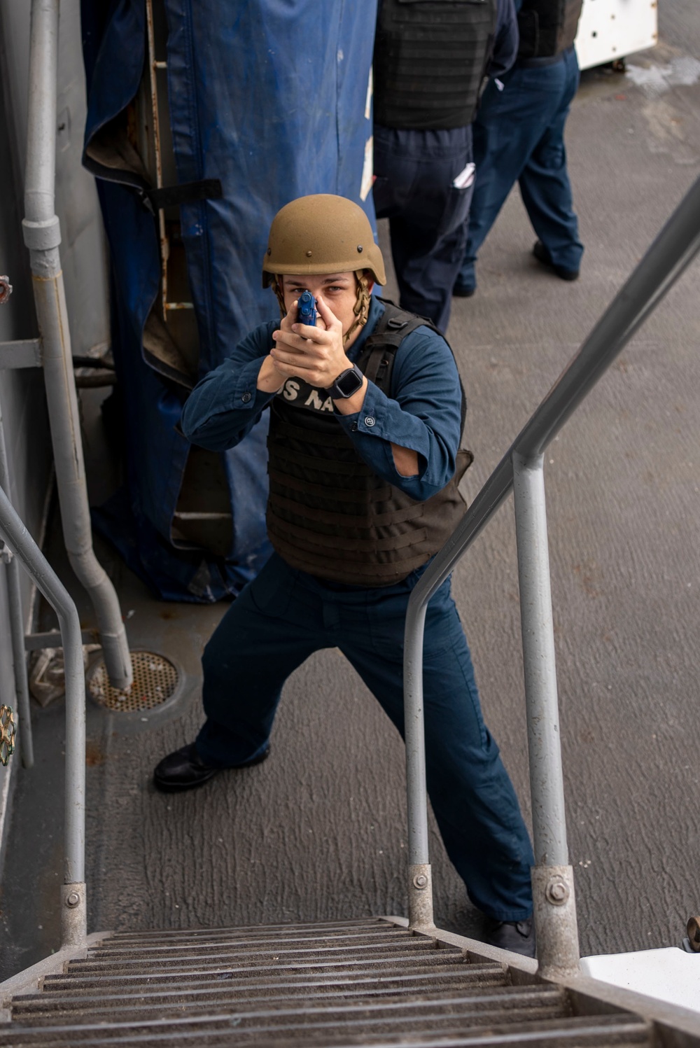 USS Princeton Sailors Participate in a Security Reaction Force Drill