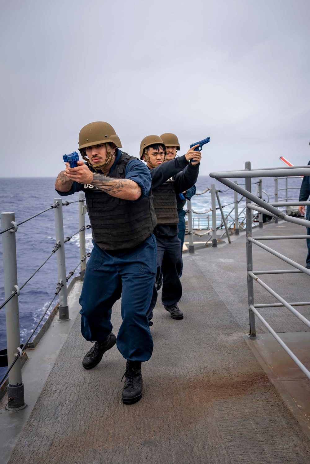 USS Princeton Sailors Participate in a Security Reaction Force Drill