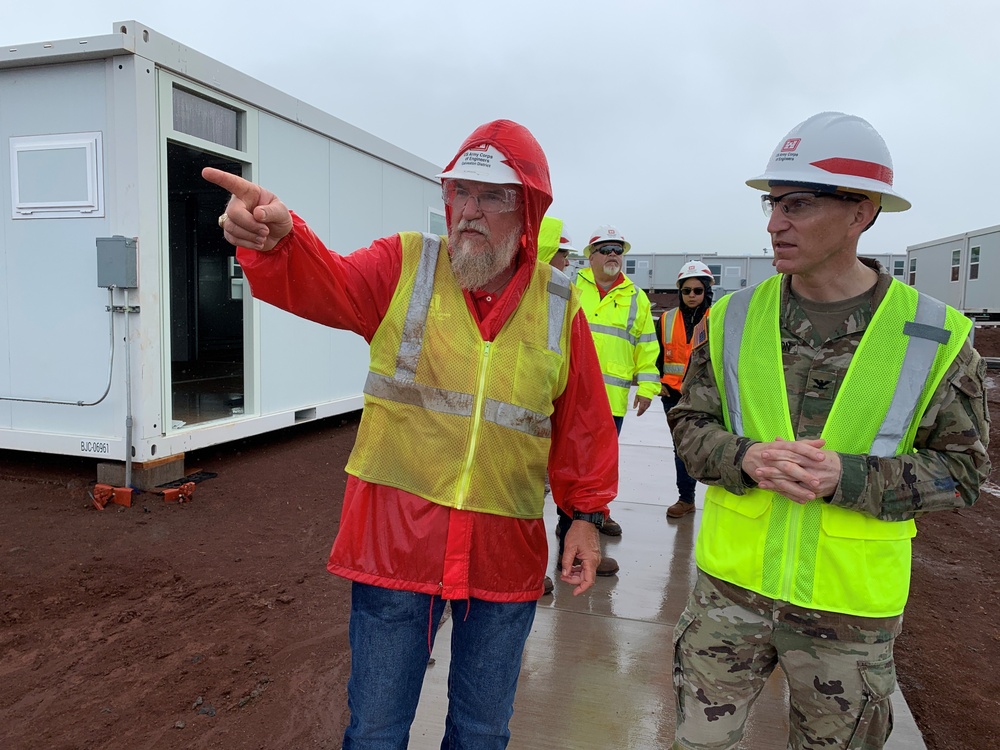 Galveston District Commander tours temporary school construction in Lahaina