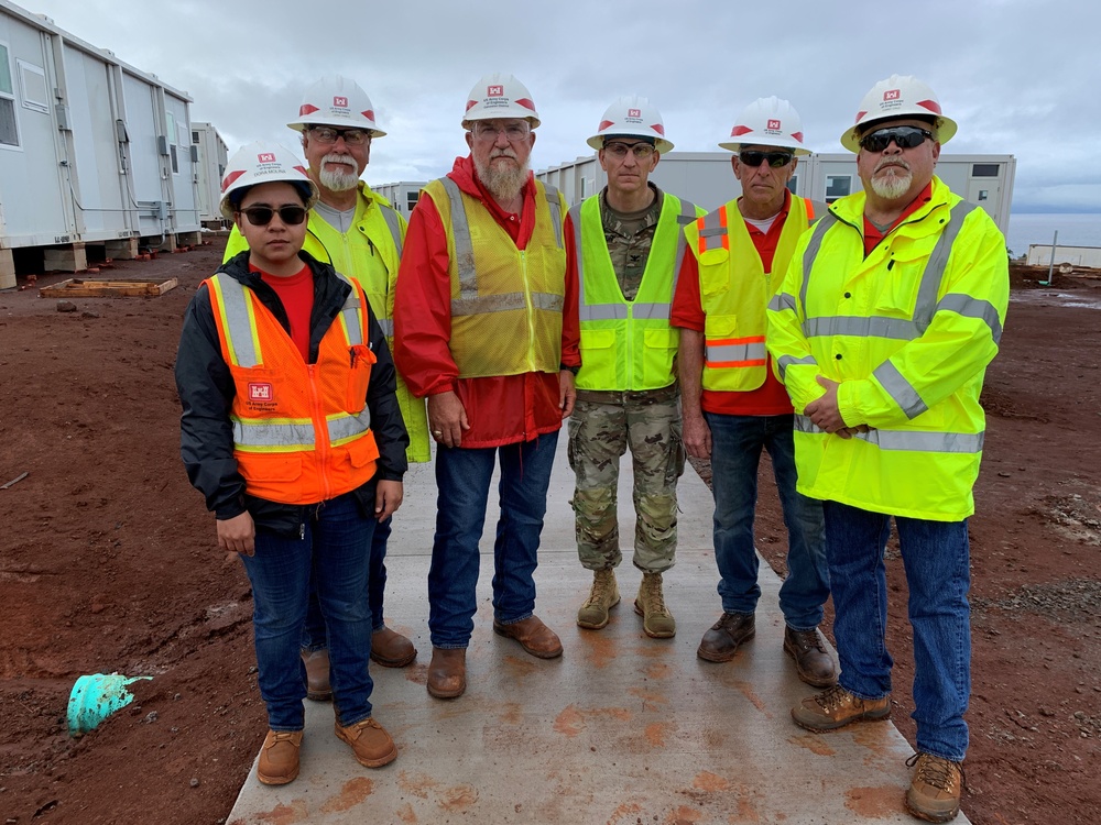 Galveston District Commander tours temporary school construction in Lahaina