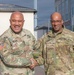 Gen. Darryl Williams welcomes Gen. Gary Brito at Clay Kaserne in Wiesbaden