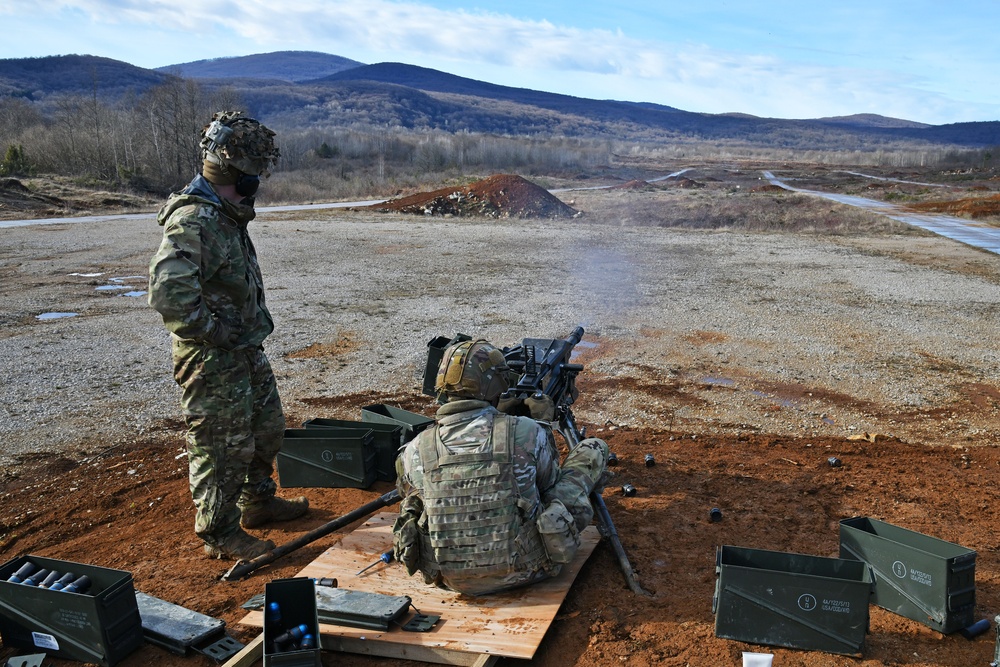 173rd Paratroopers Train on MK19 In Croatia
