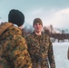 U.S. Marines and Sailors execute an ice-breaker drill before Exercise Nordic Response 24