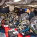 USS Ronald Reagan (CVN 76) conducts Chemical, Biological and Radiological mask and suit fitting