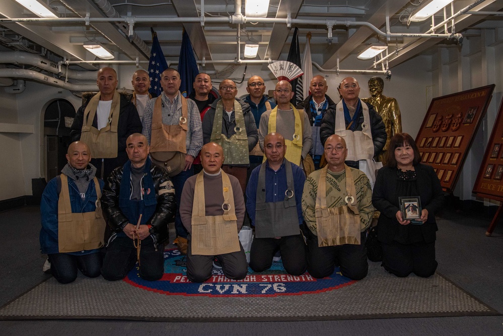 USS Ronald Reagan (CVN 76) hosts tour for Buddhist monks