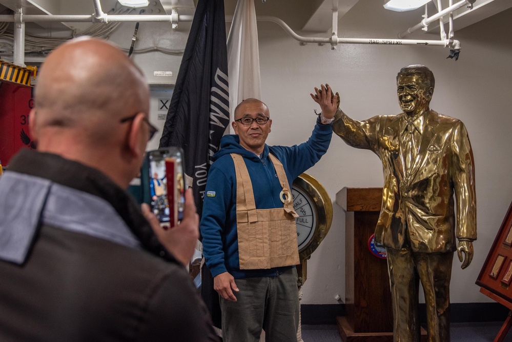 USS Ronald Reagan (CVN 76) hosts tour for Buddhist monks