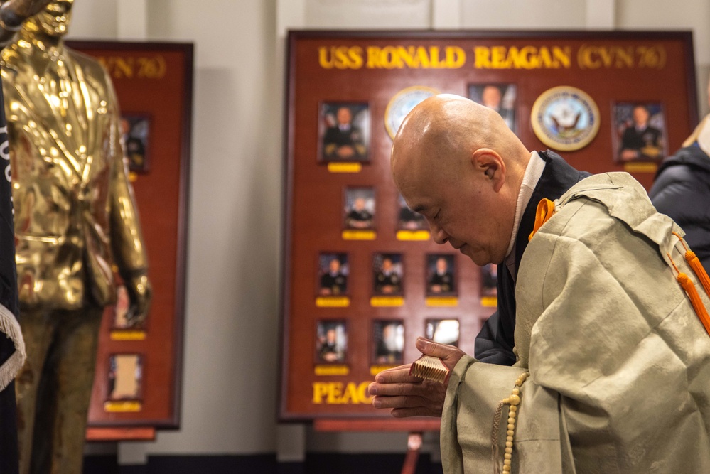 USS Ronald Reagan (CVN 76) hosts tour for Buddhist monks