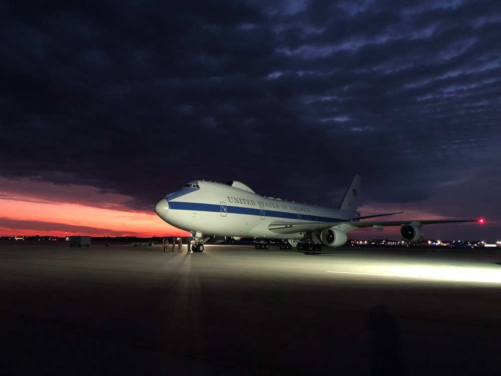 E-4B sits alert on Offutt Air Force Base