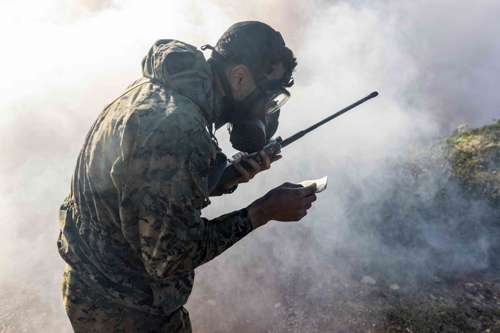 GAS GAS GAS: 26 MEU(SOC) Marines Receive CBRN Training