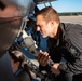 The F-16 Viper Demonstration Team perform jet maintenance during the off season