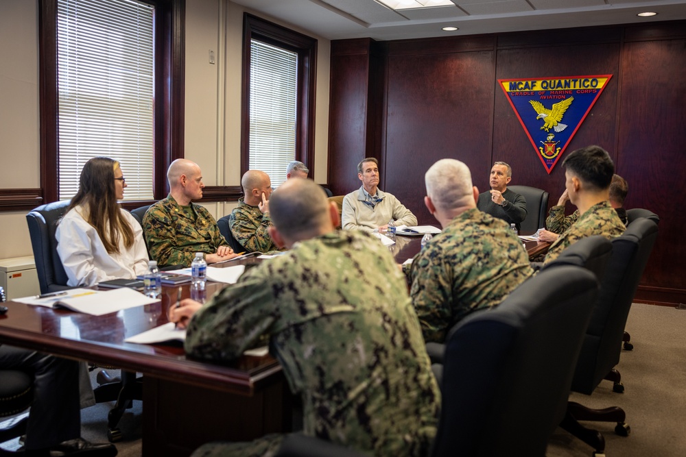 DOD representative visits Quantico, awards three Marines