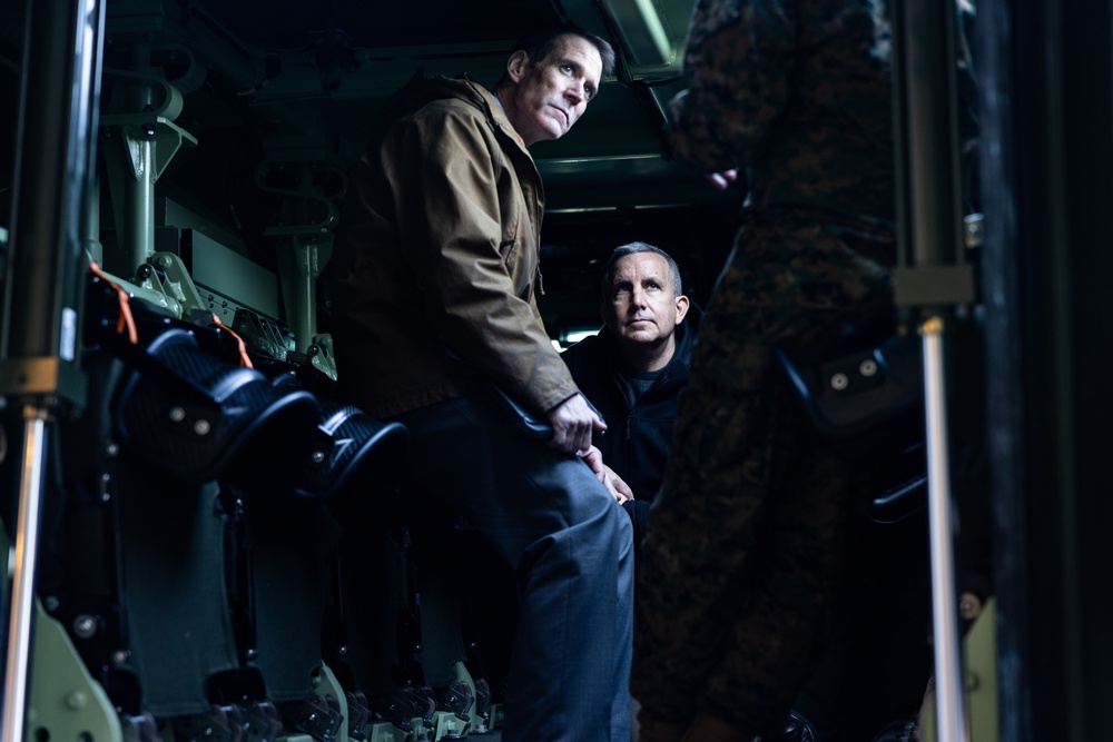 DOD representative visits Quantico, awards three Marines
