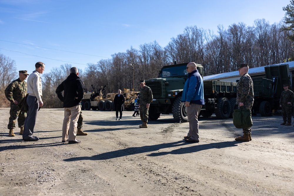 DOD representative visits Quantico, awards three Marines