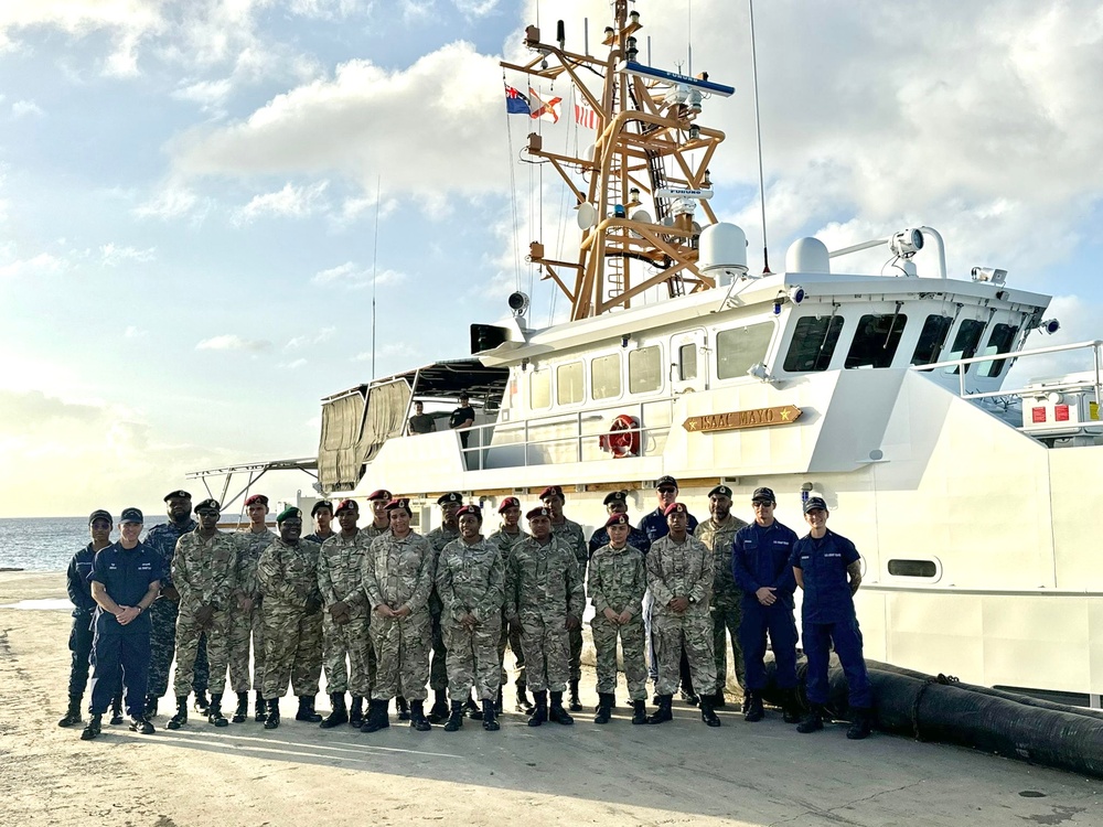 U.S. Coast Guard Cutter Isaac Mayo crew conducts engagements with Cayman Islands Coast Guard