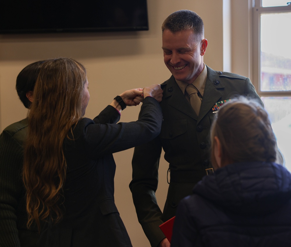 Marine Corps Band members pinned to Warrant Officer during ceremony